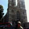 Me in front of Westminster Abbey while in London covering the riots.